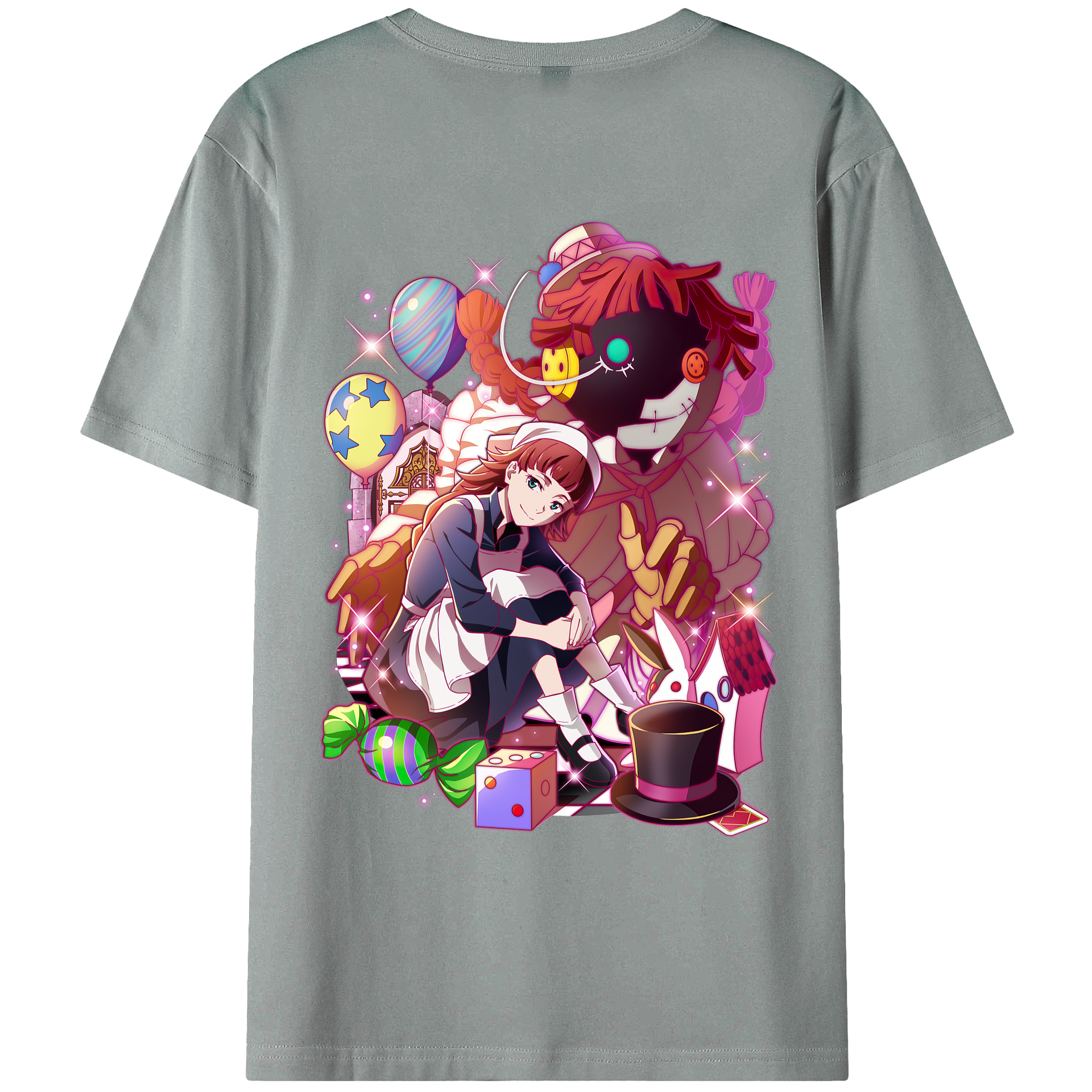 （画像用） 文豪ストレイドッグス Bungo Stray Dogs 綿100％ メンズ半袖Tシャツ（バックプリント） 通気性